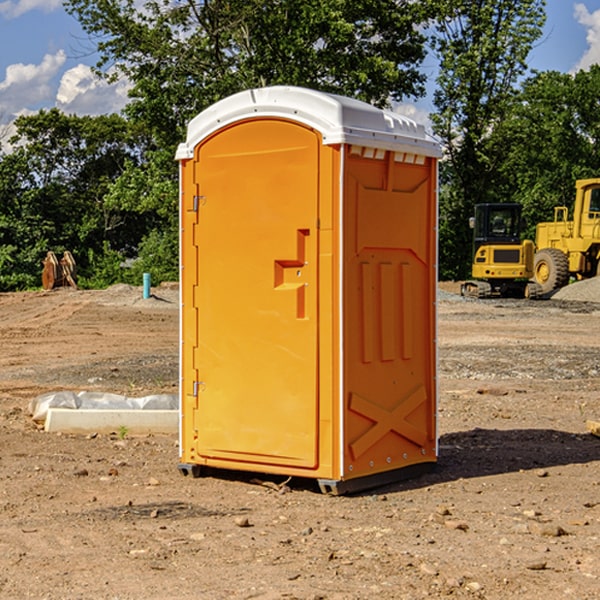 how often are the porta potties cleaned and serviced during a rental period in Lessor WI